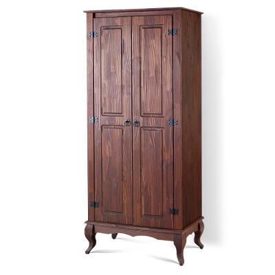 Armário Multiuso Antigo Rústico Madeira Maciça 2p Marrom