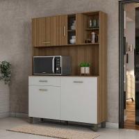 Armário De Cozinha Completo Viena Plus Com Balcão 4 Portas Branca-ripado - 2