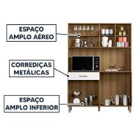 Armário De Cozinha Completo Viena Plus Com Balcão 4 Portas Branca-ripado - 3