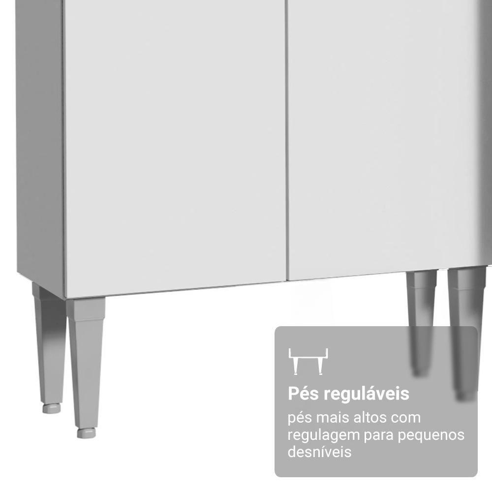 Armário De Cozinha Compacta 156cm Emilly Madesa Branco 02 Branco - 7