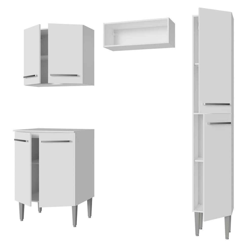 Armário De Cozinha Compacta 156cm Emilly Madesa Branco 02 Branco - 8