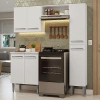 Armário De Cozinha Compacta 156cm Emilly Madesa Branco 02 Branco - 1