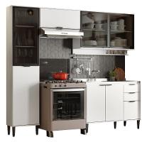 Armário De Cozinha Completa C Balcão Miami Boost Carraro Branco - 2