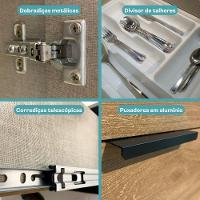 Armário De Cozinha Completa C Balcão Miami Boost Carraro Branco - 9