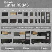 Armário De Cozinha Completa 250cm Preto Reims Madesa 09 Preto - 10