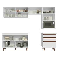 Armário De Cozinha Completa 250cm Branco Reims Madesa 08 Branco - 5