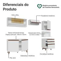 Armário De Cozinha Completa 250cm Branco Reims Madesa 10 Branco