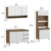 Cozinha Modulada Compacta Sabrina 200x202cm Mdp Menu Móveis Branco - 3