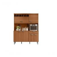Cozinha Dakota 6 Portas 1 Gaveteiro Com Espaço Para Microondas E Vinhos - Jequitiba