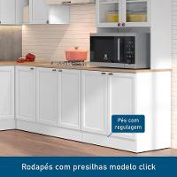 Cozinha De Canto Modulada Unna 10 Peças Com Paneleiro Duplo Cristaleira Branco - Poliman Móveis Branco - 5