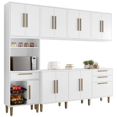 Cozinha Completa Lorena 14 Portas 3 Gavetas Branco Kaiki Móveis