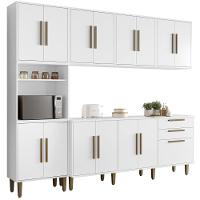 Cozinha Completa Lorena 15 Portas 2 Gavetas Branco Kaiki Móveis - 1