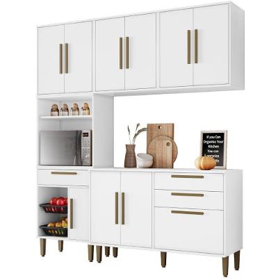 Cozinha Completa Lorena 10 Portas 3 Gavetas Branco Kaiki Móveis
