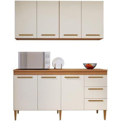 Cozinha Completa Atenas 7 Portas 3 Gavetas Nature Off Kaiki Móveis