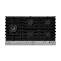 Cooktop A Gás 5 Bocas Tripla Chama Platinium Com Trempe De Ferro Fundido Mesa Vidro Bivolt Fischer - 1