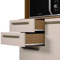 Cozinha Compacta Prisma Com Armário E Balcão Ripado 5 Portas Mel-arenas Mel Ripado-arenas - 8