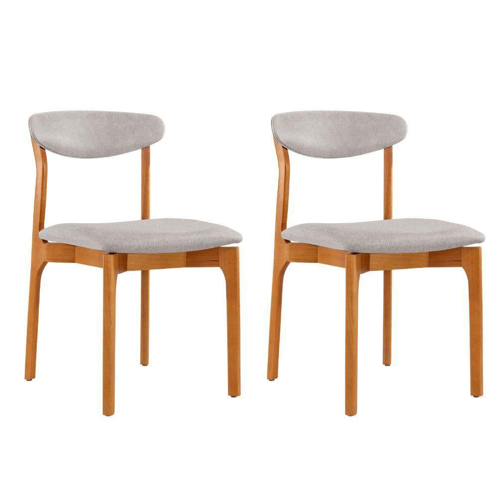 Conjunto Com 2 Cadeiras Noronha Moderna Mobília Luna/cinamomo Imbuia - 1