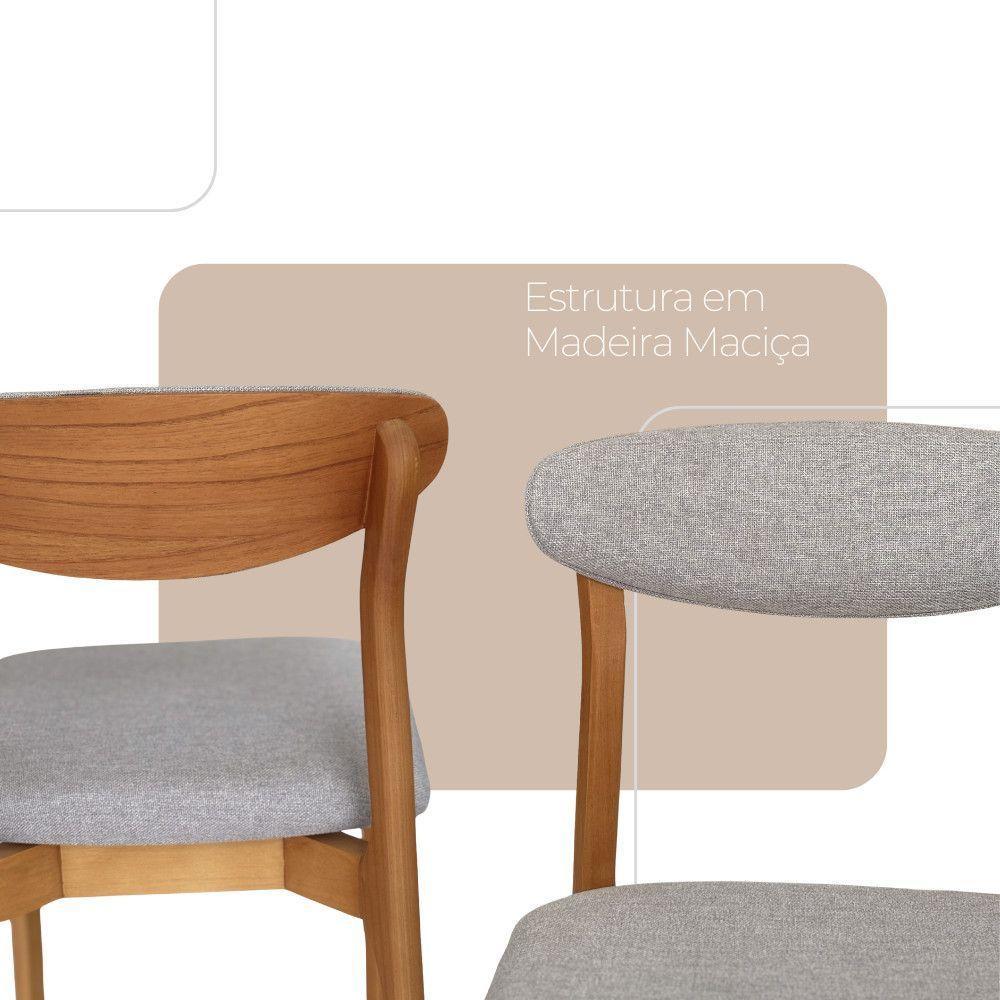 Conjunto Com 2 Cadeiras Noronha Moderna Mobília Luna/cinamomo Imbuia - 4