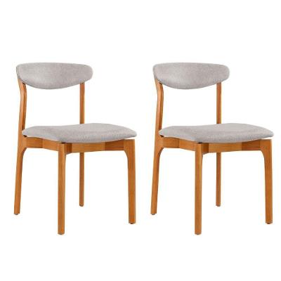 Conjunto Com 2 Cadeiras Noronha Moderna Mobília Luna/cinamomo Imbuia