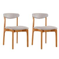 Conjunto Com 2 Cadeiras Noronha Moderna Mobília Luna/cinamomo Imbuia - 1