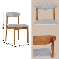 Conjunto Com 2 Cadeiras Noronha Moderna Mobília Luna/cinamomo Imbuia - 2