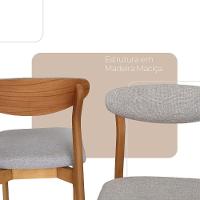 Conjunto Com 2 Cadeiras Noronha Moderna Mobília Luna/cinamomo Imbuia