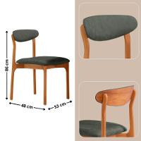 Conjunto Com 2 Cadeiras Noronha Moderna Mobília Jade/cinamomo Imbuia - 2