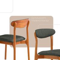 Conjunto Com 2 Cadeiras Noronha Moderna Mobília Jade/cinamomo Imbuia