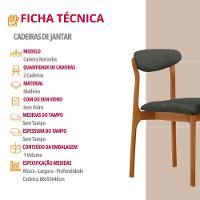 Conjunto Com 2 Cadeiras Noronha Moderna Mobília Jade/cinamomo Imbuia - 5