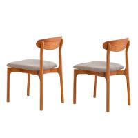 Conjunto Com 2 Cadeiras Noronha Moderna Mobília Brisa/cinamomo Imbuia - 3