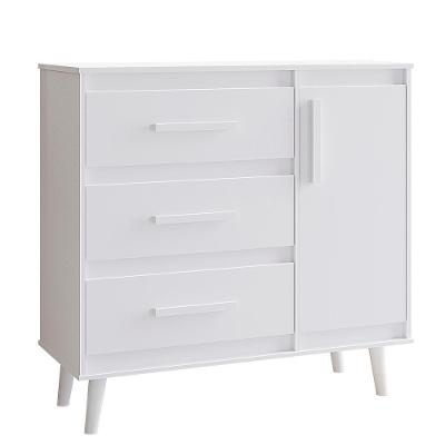 Comoda Sapateira 3 Gavetas 1 Porta 95 Cm Mila Branco Mobbs