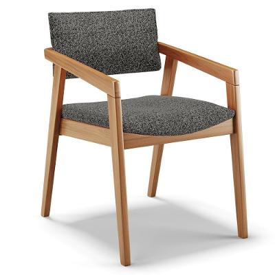 Cadeira Para Sala De Jantar Estar Living Giorgia L02 Linho Mescla Chumbo - Lyam Decor