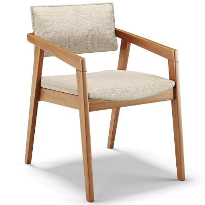 Cadeira Para Sala De Jantar Estar Living Giorgia L02 Linho Palha - Lyam Decor