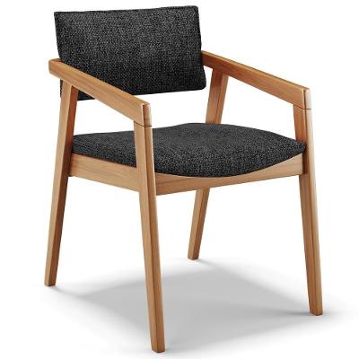 Cadeira Para Sala De Jantar Estar Living Giorgia L02 Linho Chumbo - Lyam Decor