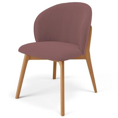 Cadeira De Jantar E Estar Living Estofada Mia L02 Suede Rosê - Lyam Decor