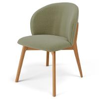 Cadeira De Jantar E Estar Living Estofada Mia L02 Bouclê Oliva - Lyam Decor - 1