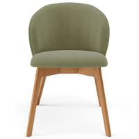 Cadeira De Jantar E Estar Living Estofada Mia L02 Bouclê Oliva - Lyam Decor - 2