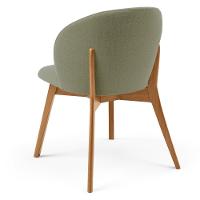 Cadeira De Jantar E Estar Living Estofada Mia L02 Bouclê Oliva - Lyam Decor - 5