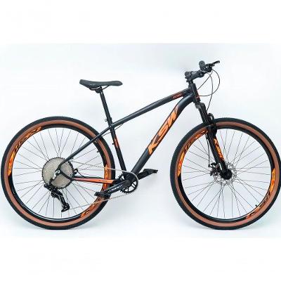 Bicicleta Aro 29 Ksw Xlt Alumínio 12v Kit 1x12v Pedivela Single K7 11-50 Freio A Disco Mecanico - Preto-laranja Tam. 21