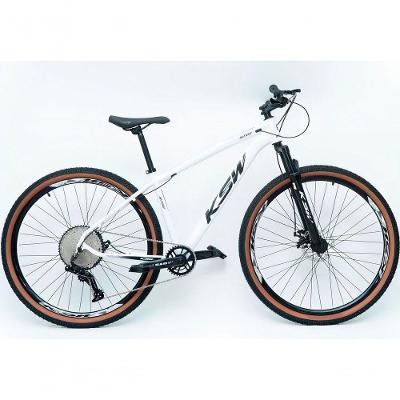 Bicicleta Aro 29 Ksw Xlt Alumínio 12v Kit 1x12v Pedivela Single K7 11-50 Freio A Disco Mecanico - Branco Tam. 21