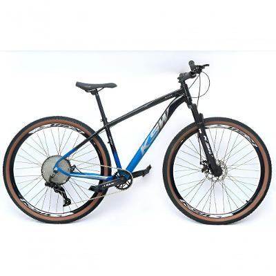 Bicicleta Aro 29 Ksw Xlt Alumínio 12v Kit 1x12v Pedivela Single K7 11-50 Freio A Disco - Preto-azul Bicolor Tam.17