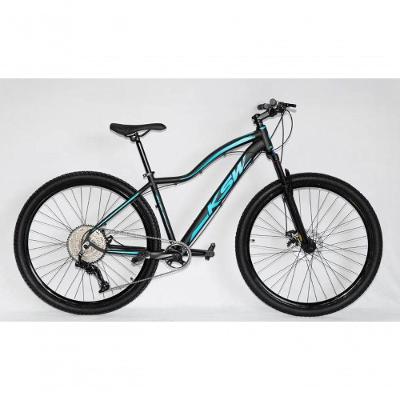 Bicicleta Aro 29 Ksw Mwza Feminina Alumínio 12v Kit 1x12v Pedivela Single K7 11-50 Freio A Disco - Preto-azul Tam. 17