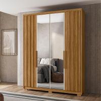 Guarda Roupa Casal Espelho 4 Portas 176 Cm California Freijo Off White Moval - 7