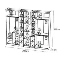 Guarda Roupa Casal Absolut Plus Glass 7 Portas Grafite Almendra Acetinado - Thb - 3