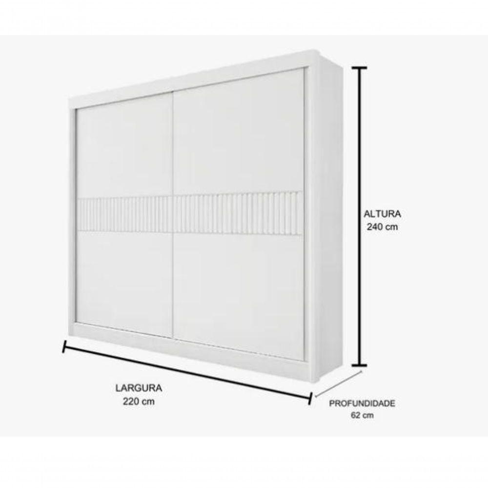 Guarda Roupa Cancun 2 Portas 100%mdf Ripado - Ddoro Móveis - 2