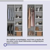 Guarda Roupa Cancun 2 Portas 100%mdf Ripado - Ddoro Móveis - 5