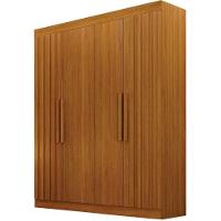 Guarda Roupa Canadá Ripado Cinamomo 4 Portas 2 Gavetas Leifer Móveis - 1