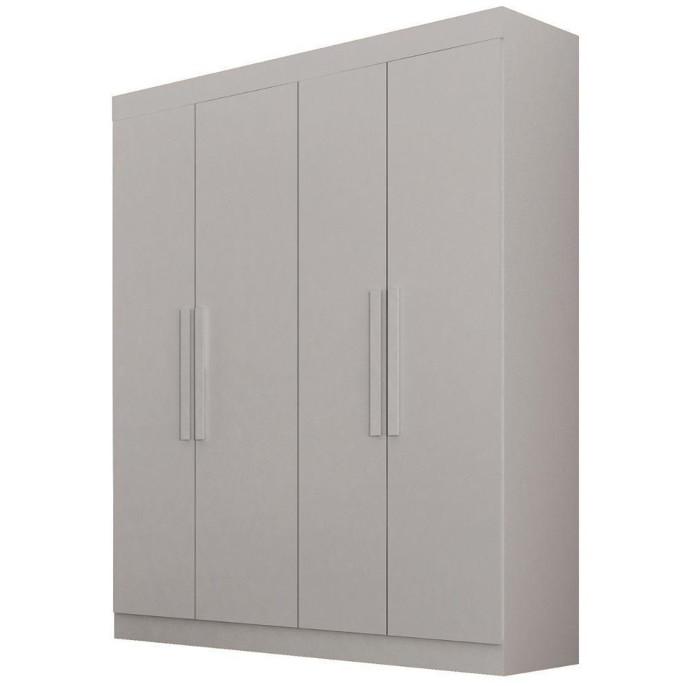 Guarda Roupa Canadá Branco 4 Portas 2 Gavetas Leifer Móveis - 1