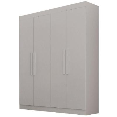 Guarda Roupa Canadá Branco 4 Portas 2 Gavetas Leifer Móveis