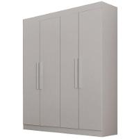 Guarda Roupa Canadá Branco 4 Portas 2 Gavetas Leifer Móveis - 1
